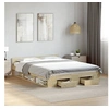 Image de Bedframe met lades bewerkt hout sonoma eikenkleurig 135x190 cm3280771