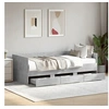 Image de Slaapbank met lades zonder matras 100x200 cm betongrijs3280814