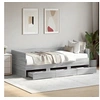 Image de Slaapbank met lades zonder matras 100x200 cm grijs sonoma eiken3280816