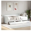 Image de Lit de jour avec tiroirs sans matelas blanc 90x200 cm