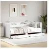 Image de Lit de jour avec tiroirs sans matelas blanc 90x190 cm
