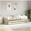 Image de Lit de Jour avec Tiroirs, Canapé-lit avec Rangement, Lit d'Invité, Meuble de Salon Chambre à Coucher, Moderne, Chêne 3280869