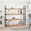 Image de Wandschappen 4 st zwevend olieafwerking 120x20x4 cm acaciahout3279594