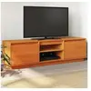 Image de Meuble TV cire marron 140x35x40 cm bois pin massif, support TV, meuble multimédia, centre de divertissement, buffet 847131