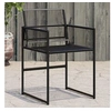 Image de Chaises de jardin lot de 4 noir résine tressée, siège de jardin, chaise de patio, chaise de salle à manger de jardin, 4008578