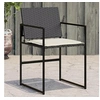 Image de Chaises de jardin lot de 4 avec coussins noir résine tressée, siège de jardin, sièges d'extérieur, chaise 4008581