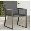 Image de Chaises de jardin lot de 4 avec coussins noir résine tressée, siège de jardin, chaise de patio, chaise à manger de 4008116