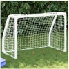 Image de Buts de football pour enfants 2 pcs avec ballon blanc métal