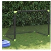 Image de But de football pour enfants pliable noir 90x64x64 cm