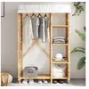 Image de Garde-robe 110x45x170 cm bambou, armoire de rangement, organisateur de garde-robe, armoire, placard, garde-robe de 368043