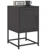 Image de Tables de chevet 2 pcs noir 36x39x60,5 cm acier, armoire, armoire latérale, support de téléphone, table de chevet 846447