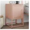 Image de Table de chevet rose 36x39x60,5 cm acier