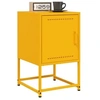 Image de Tables de chevet 2 pcs jaune moutarde 36x39x60,5 cm acier, armoire, armoire latérale, support de téléphone, table de 846453