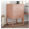 Image de Table de chevet rose 36x39x60,5 cm acier, armoire, armoire latérale, support de téléphone, table de chevet, mobilier 846460