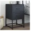 Image de Table de chevet anthracite 36x39x60,5 cm acier, armoire, armoire latérale, support de téléphone, table de chevet, 846462