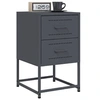Image de Tables de chevet 2 pcs anthracite 36x39x60,5 cm acier, armoire, armoire latérale, support de téléphone, table de 846463