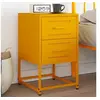 Image de Table de chevet jaune moutarde 36x39x60,5 cm acier, armoire, armoire latérale, support de téléphone, table de chevet 846464