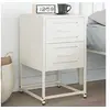 Image de Table de chevet blanc 36x39x60,5 cm acier, armoire, armoire latérale, support de téléphone, table de chevet, mobilier 846468