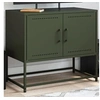 Image de Meuble TV vert olive 68,5x39x60,5 cm acier, support TV, buffet TV, meuble multimédia, banc TV, armoire hifi, centre 846474