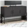 Image de Meuble TV noir 100,5x39x60,5 cm acier