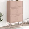 Image de Buffet rose 68,5x38,5x123,5 cm acier, armoire, armoire latérale, armoire de rangement, armoire, placard, buffet haut, 846489