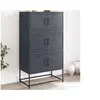 Image de Buffet anthracite 68,5x38,5x123,5 cm acier, armoire, armoire latérale, armoire de rangement, armoire, placard, buffet 846490