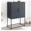 Image de Buffet haut anthracite 68,5x38,5x107 cm acier, buffet, placard, armoire latérale, armoire, armoire de rangement, 846508