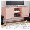 Image de Meuble TV rose 100,5x39x60,5 cm acier