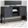 Image de Meuble TV anthracite 100,5x39x60,5 cm acier, support TV, buffet TV, meuble multimédia, banc TV, armoire hifi, centre 846514