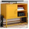 Image de Meuble TV jaune moutarde 68x39x60,5 cm acier, support TV, buffet TV, meuble multimédia, banc TV, armoire hifi, centre 846521