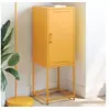 Image de Buffet jaune moutarde 36x39x107 cm acier, buffet, placard, armoire latérale, armoire, armoire de rangement, armoire 846533