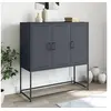 Image de Buffet haut anthracite 100,5x39x107 cm acier, buffet, placard, armoire latérale, armoire, armoire de rangement, 846538