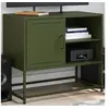 Image de Meuble TV jaune moutarde 100,5x39x60,5 cm acier, support TV, buffet TV, meuble multimédia, banc TV, armoire hifi, 846545