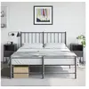 Image de Tables de chevet 2 pcs noir 36x39x60,5 cm acier, armoire, armoire latérale, meuble de chambre à coucher, table de 846555