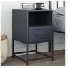 Image de Table de chevet anthracite 36x39x60,5 cm acier, armoire, armoire latérale, meuble de chambre à coucher, table de 846558
