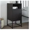 Image de Table de chevet noir 36x39x78 cm acier