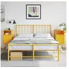 Image de Tables de chevet 2 pcs jaune moutarde 36x39x78 cm acier, armoire, armoire latérale, meuble de chambre à coucher, 846573