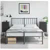 Image de Tables de chevet 2 pcs noir 36x39x78 cm acier, armoire, armoire latérale, meuble de chambre à coucher, table de 846579
