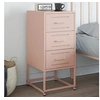 Image de Table de chevet rose 36x39x78 cm acier, armoire, armoire latérale, meuble de chambre à coucher, table de chevet, 846580