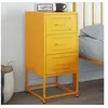 Image de Table de chevet jaune moutarde 36x39x78 cm acier, armoire, armoire latérale, meuble de chambre à coucher, table de 846584