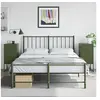 Image de Tables de chevet 2 pcs vert olive 36x39x78 cm acier, armoire, armoire latérale, meuble de chambre à coucher, table de 846587