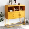 Image de Buffet, Armoire avec Compartiments, Placard avec Porte, Meuble de Rangement Chambre Salon Intérieur, Jaune Moutarde 846593