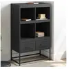 Image de Buffet Haut, Armoire avec Tiroirs et Compartiments, Meuble de Rangement, Organisateur de Salle de Séjour, Noir 846602