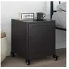 Image de Table de chevet noir 36x39x43,5 cm acier, armoire, armoire latérale, support de téléphone, table de chevet, mobilier 846614