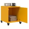 Image de Tables de chevet 2 pcs jaune moutarde 36x39x43,5 cm acier, armoire, armoire latérale, support de téléphone, table de 846621