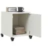 Image de Tables de chevet 2 pcs blanc 36x39x43,5 cm acier, armoire, armoire latérale, support de téléphone, table de chevet 846625