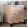 Image de Table de chevet rose 36x39x43,5 cm acier, armoire, meubles de chambre à coucher, support de téléphone, armoire 846628