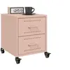 Image de Tables de chevet 2 pcs rose 36x39x43,5 cm acier, armoire, meubles de chambre à coucher, support de téléphone, armoire 846629