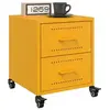 Image de Tables de chevet 2 pcs jaune moutarde 36x39x43,5 cm acier, armoire, meubles de chambre à coucher, support de 846633