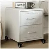 Image de Table de chevet blanc 36x39x43,5 cm acier, armoire, meubles de chambre à coucher, support de téléphone, armoire 846636